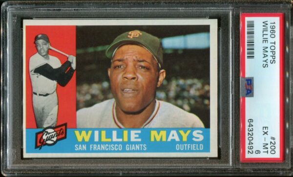 1960 Topps #200 Willie Mays PSA 6 HOF (64320492) - Image 2