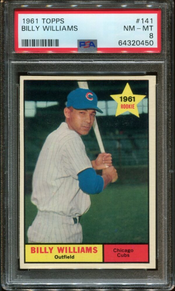 1961 Topps #141 Billy Williams RC PSA 8 HOF (64320450)