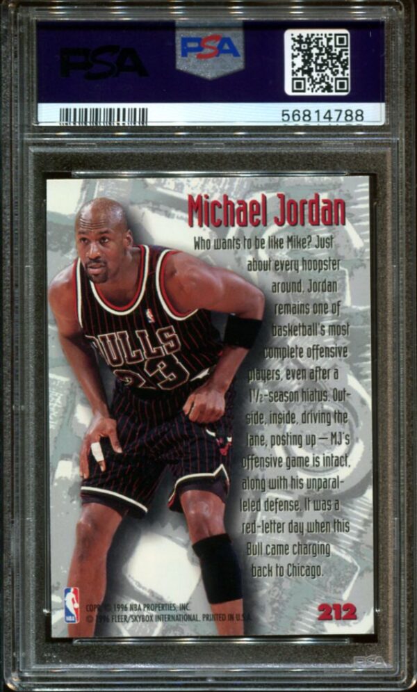 1995 Metal #212 Michael Jordan Nuts & Bolts PSA 9 HOF (56814788) - Image 2