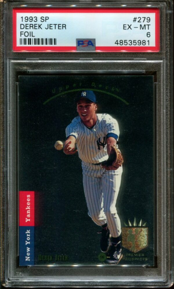 1993 SP #279 Derek Jeter Foil RC PSA 6 HOF (48535981)
