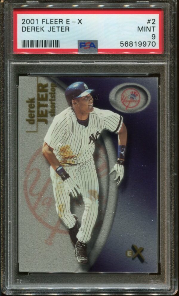 2001 Fleer E-X #2 Derek Jeter PSA 9 HOF (56819970)
