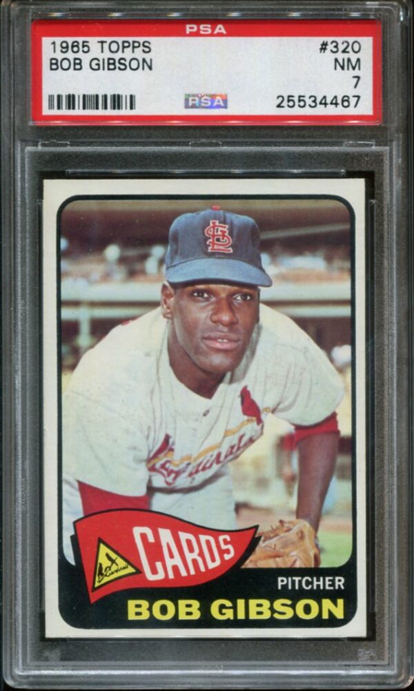 1965 Topps #320 Bob Gibson PSA 7 HOF (25534467)