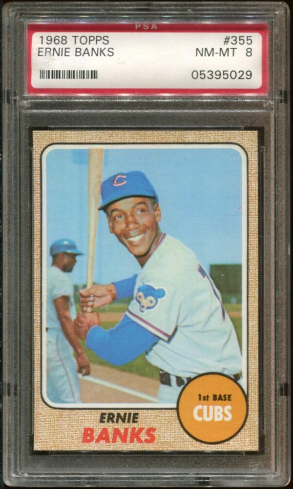 1968 Topps #355 Ernie Banks PSA 8 HOF (05395029)