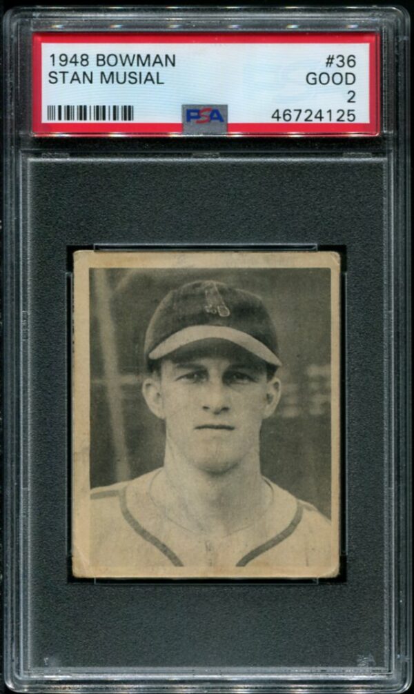 1948 Bowman #36 Stan Musial RC PSA 2 HOF (46724125)