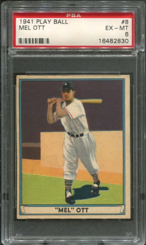 1941 Play Ball #8 Mel Ott PSA 6 HOF (16482830)