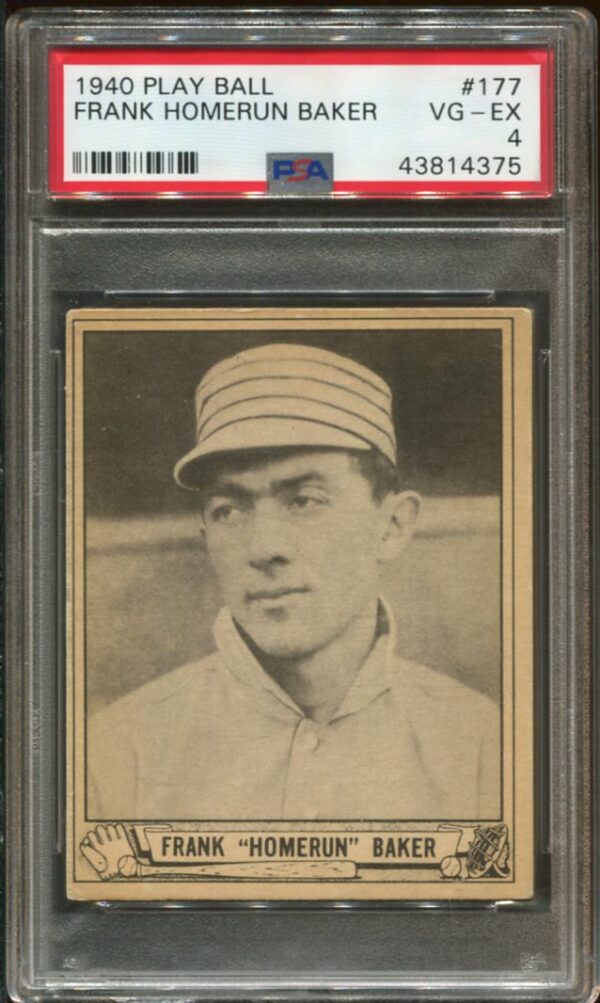 1940 Play Ball #177 Frank "Homerun" Baker PSA 4 HOF (43814375)