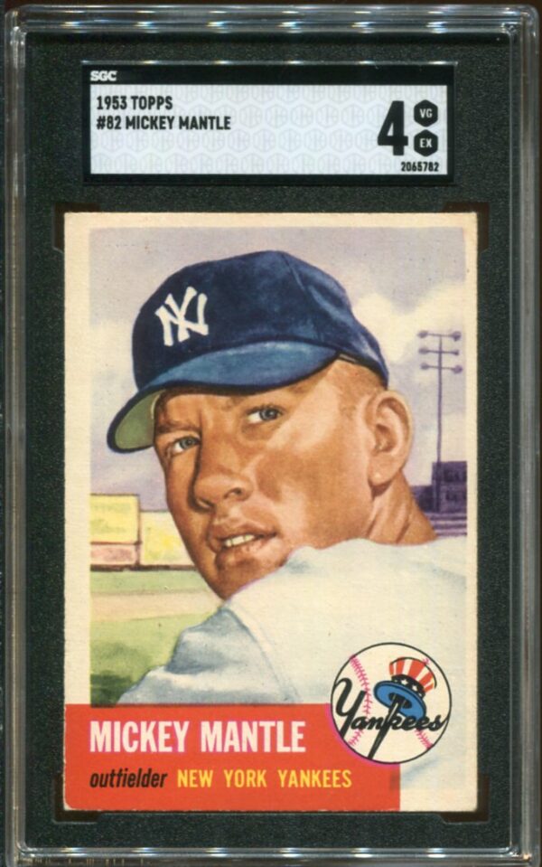 1953 Topps #82 Mickey Mantle SGC 4 HOF (2065782)