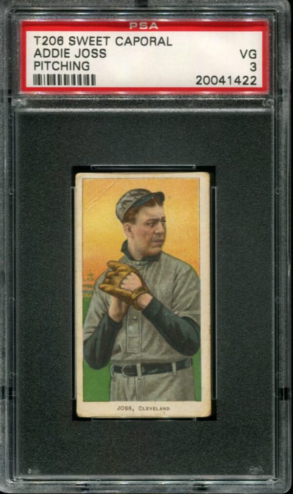 1909-11 T206 Sweet Caporal Addie Joss (Pitching) PSA 3 HOF (20041422)