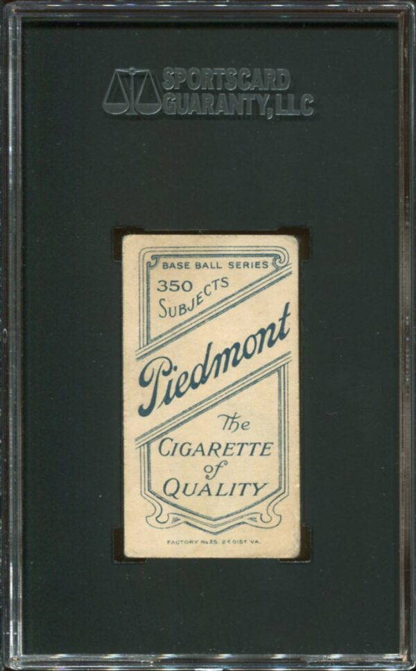 1909-11 T206 Piedmont Cigarettes Eddie Collins RC SGC 2.5 HOF (4413403) - Image 2