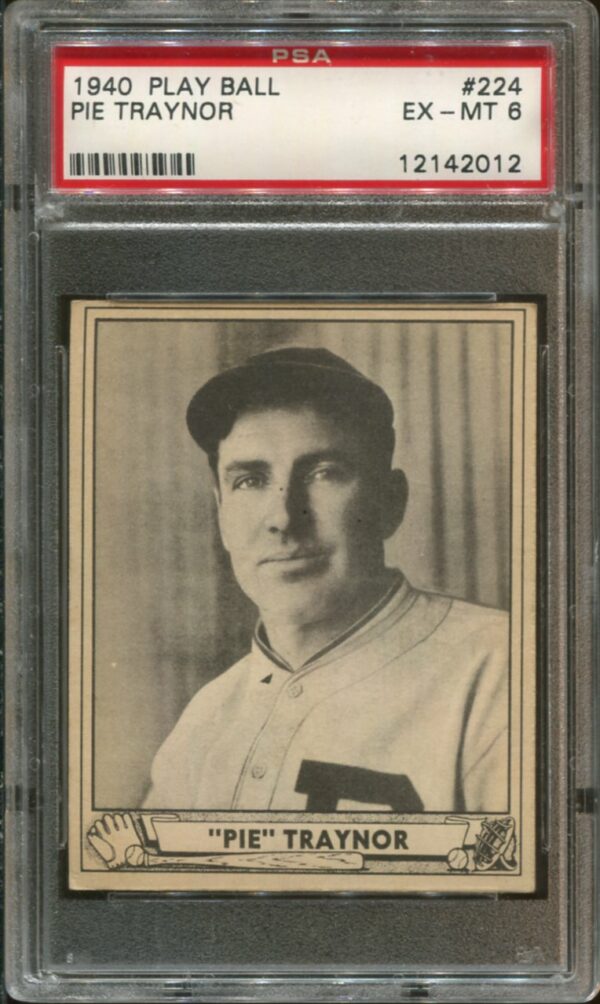 1940 Play Ball #224 Pie Traynor PSA 6 HOF (12142012)