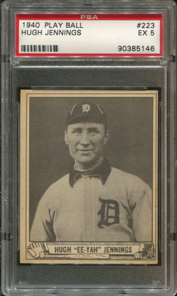 1940 Play Ball #223 Hughie Jennings PSA 5 HOF (90385146)