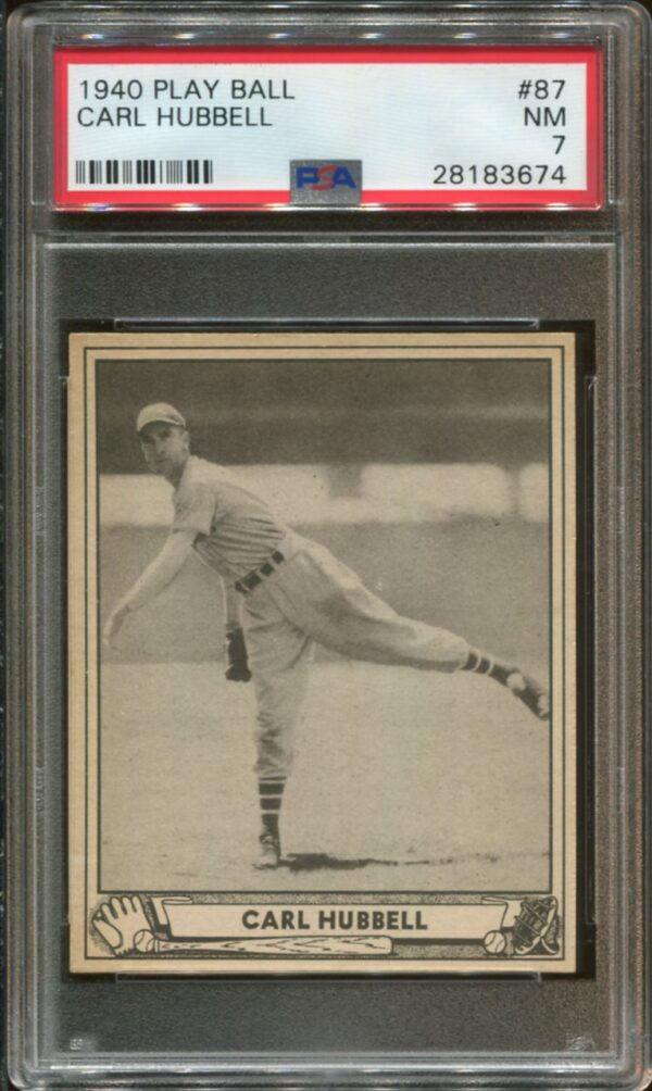 1940 Play Ball #87 Carl Hubbell PSA 7 HOF (28183674)