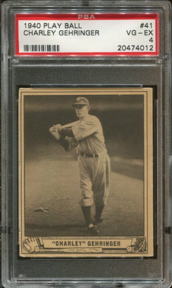 1940 Play Ball #41 Charley Gehringer PSA 4 HOF (20474012)