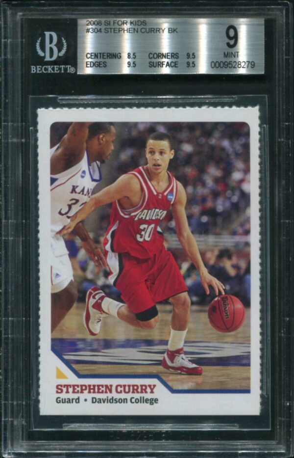 2008 2009 Sports Illustrated For Kids #304 Stephen Curry RC BGS 9 (0009528279)