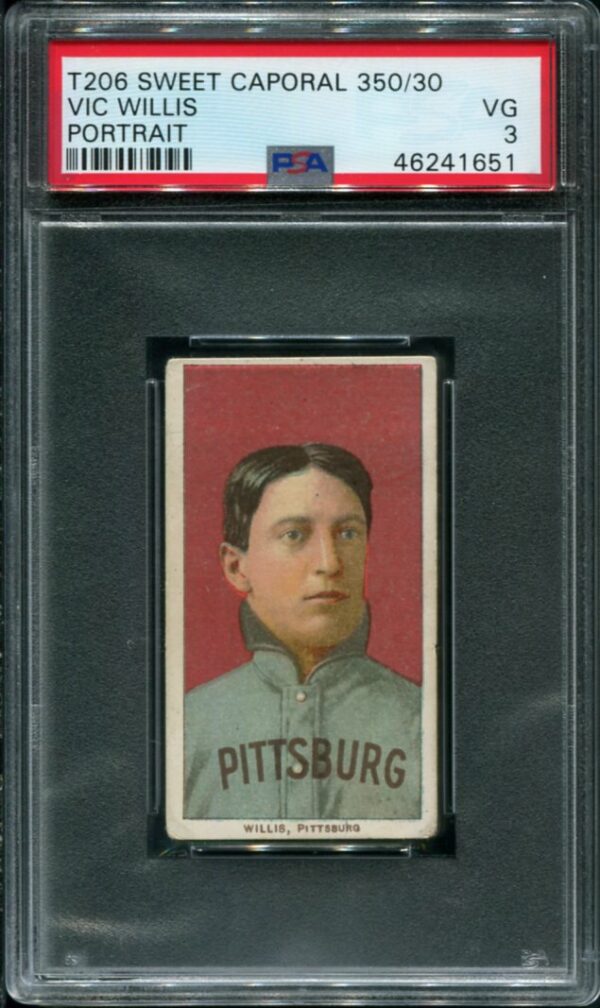 1909-11 T206 Sweet Caporal 350/30 Vic Willis Portrait PSA 3 HOF (46241651)