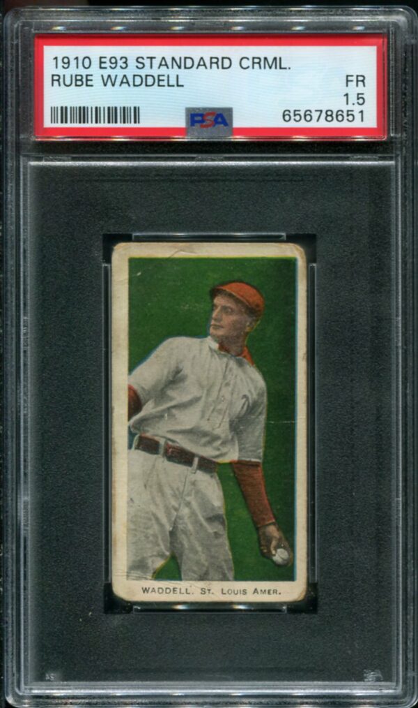1910 E93 Standard Caramel Rube Waddell PSA 1.5 HOF (65678651)