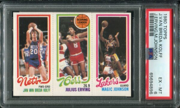 1980 Topps Magic Johnson RC PSA 6 (65694896) - Image 3