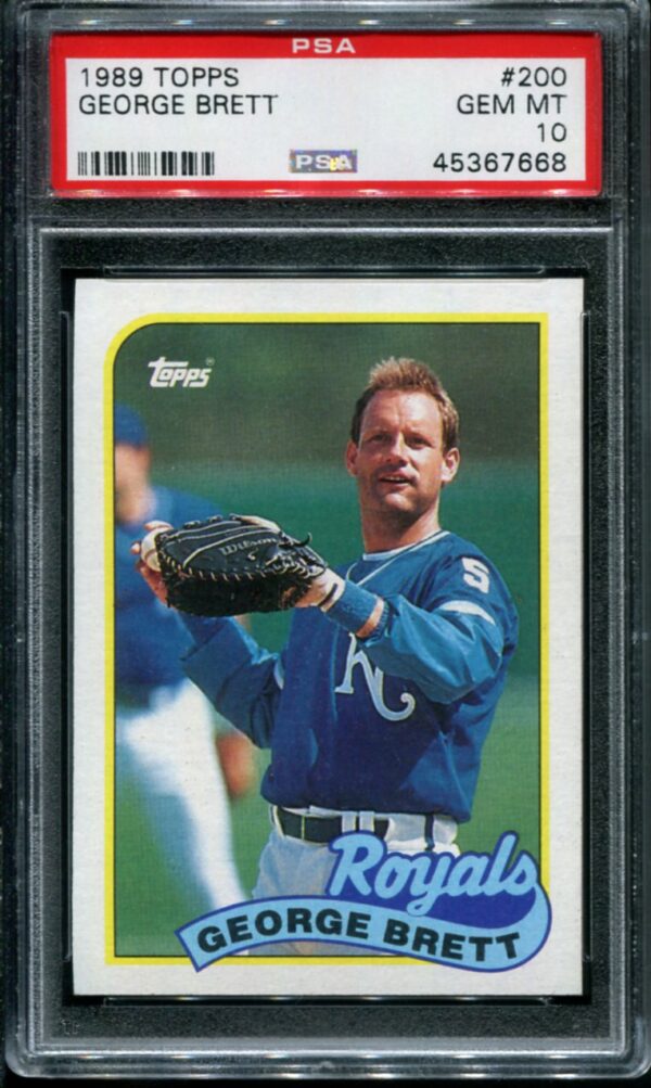 1989 Topps #200 George Brett PSA 10 HOF (45367668)