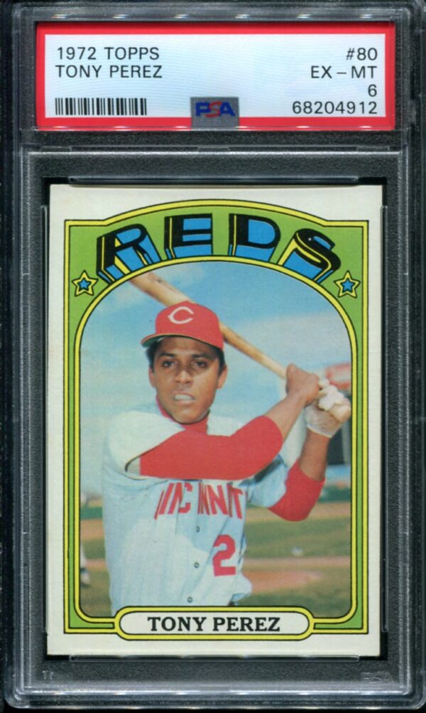 1972 Topps #80 Tony Perez PSA 6 HOF (68204912)