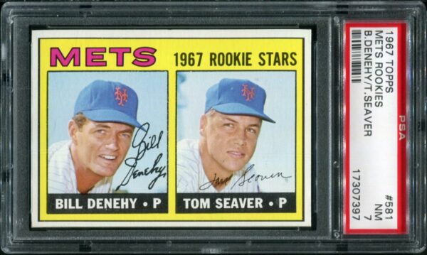 1967 Topps #581 Tom Seaver RC PSA 7 HOF (17307397) - Image 3