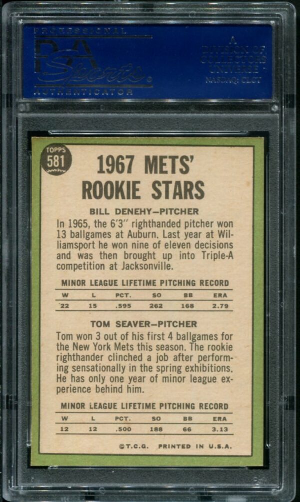 1967 Topps #581 Tom Seaver RC PSA 7 HOF (17307397) - Image 2