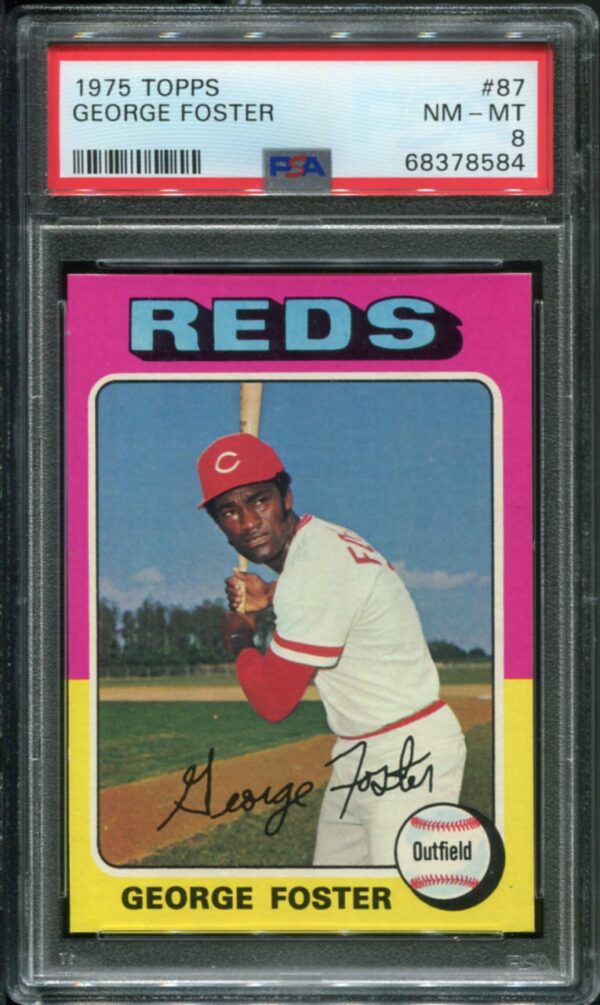 1975 Topps #87 George Foster PSA 8 (68378584)