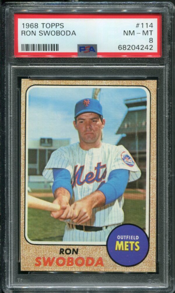 1968 Topps #114 Ron Swoboda PSA 8 (68204242)