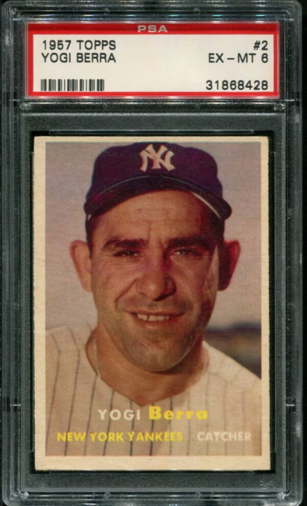 1957 Topps #2 Yogi Berra PSA 6 HOF (31868428)