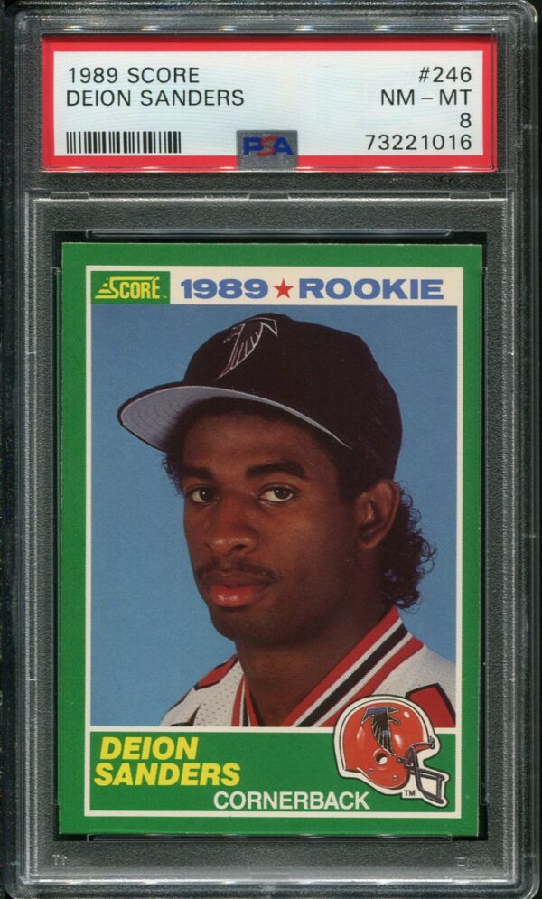 1989 Score #246 Deion Sanders RC PSA 8 HOF (73221016)