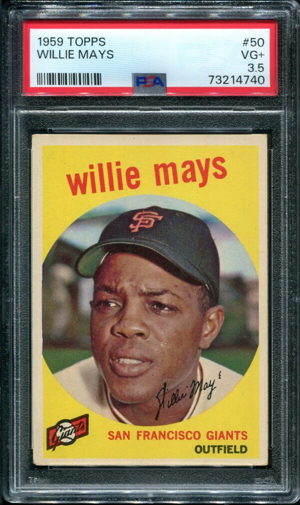 1959 Topps #50 Willie Mays PSA 3.5 Baseball Card Front