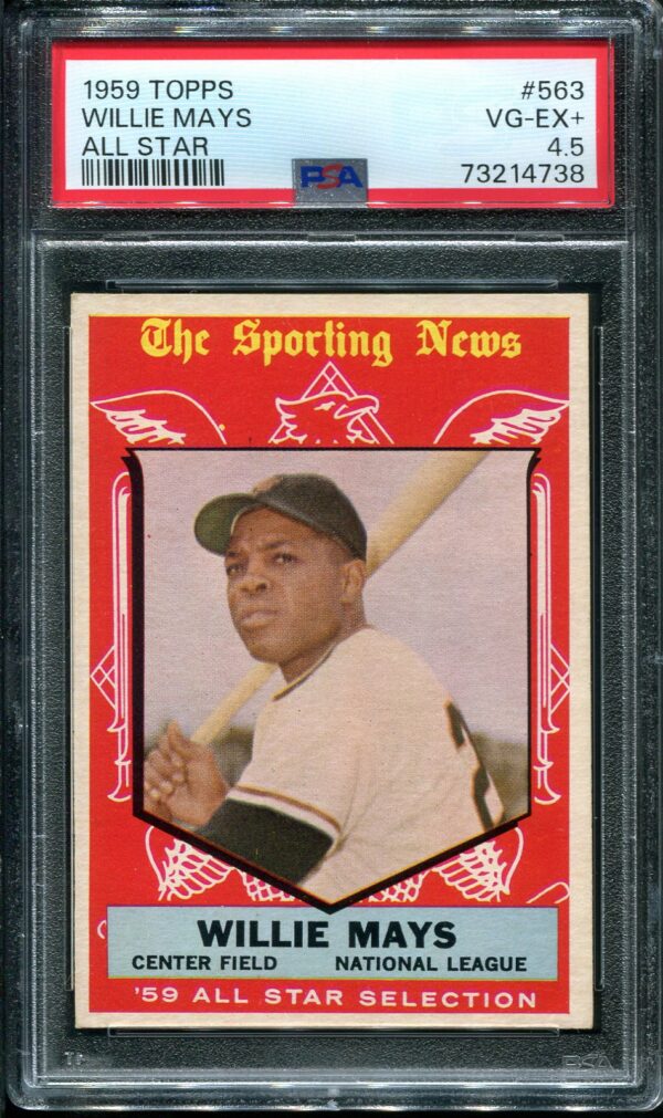 1959 Topps #563 Willie Mays All Star PSA 4.5 Baseball Card Front