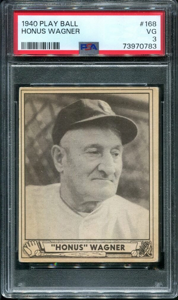 1940 Play Ball #168 Honus Wagner PSA 3 Baseball Card Front