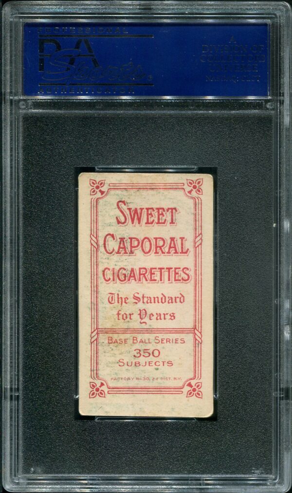 1909-11 T206 Hal Chase (Throwing Dark Cap) PSA 4 Baseball Card Back