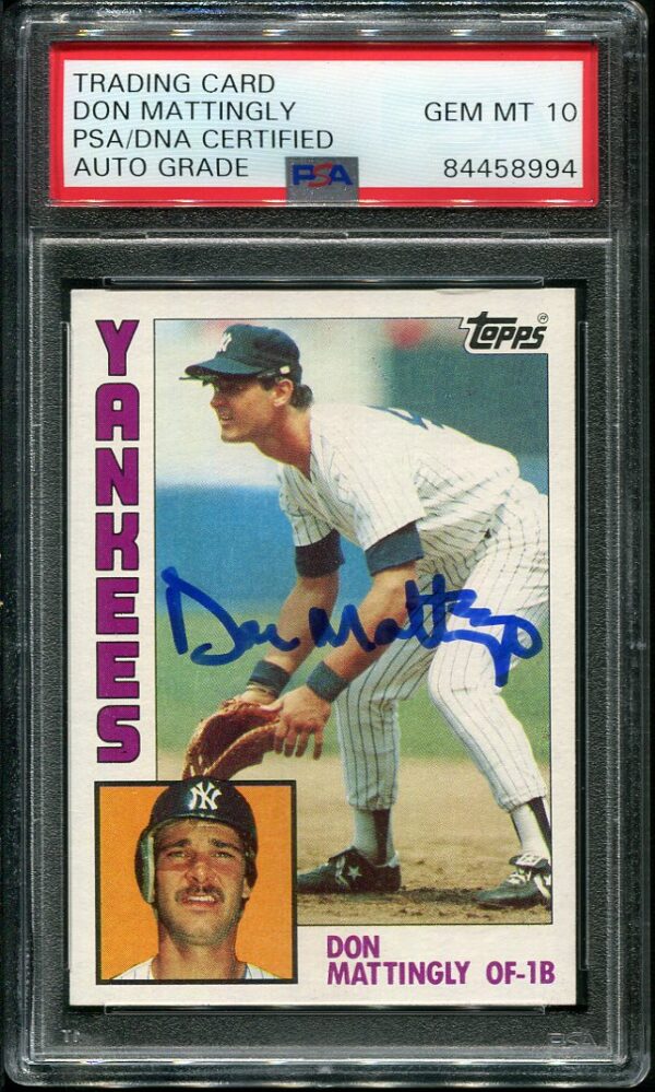 Don Mattingly Autographed 1984 Topps Rookie Baseball Card