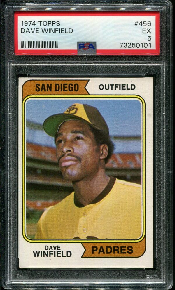 Authentic 1974 Topps #456 Dave Winfield PSA 5 Rookie Baseball Card