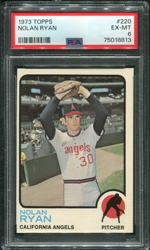 Authentic 1973 Topps #220 Nolan Ryan PSA 6 Baseball Card