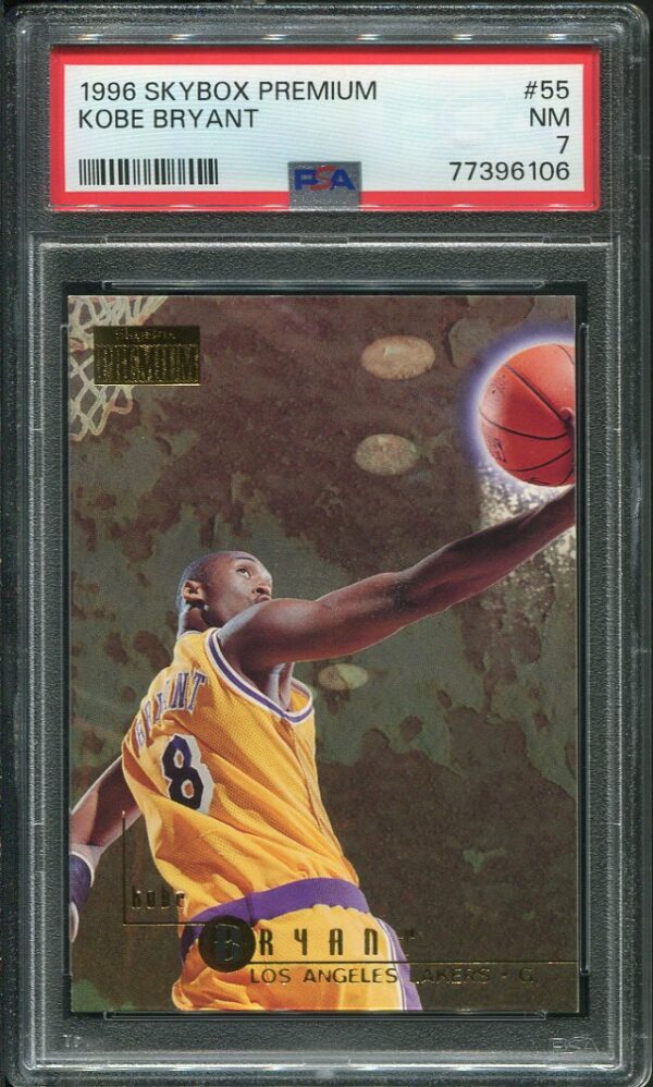 Authentic 1996 Skybox Premium #55 Kobe Bryant PSA 7 Rookie Basketball Card