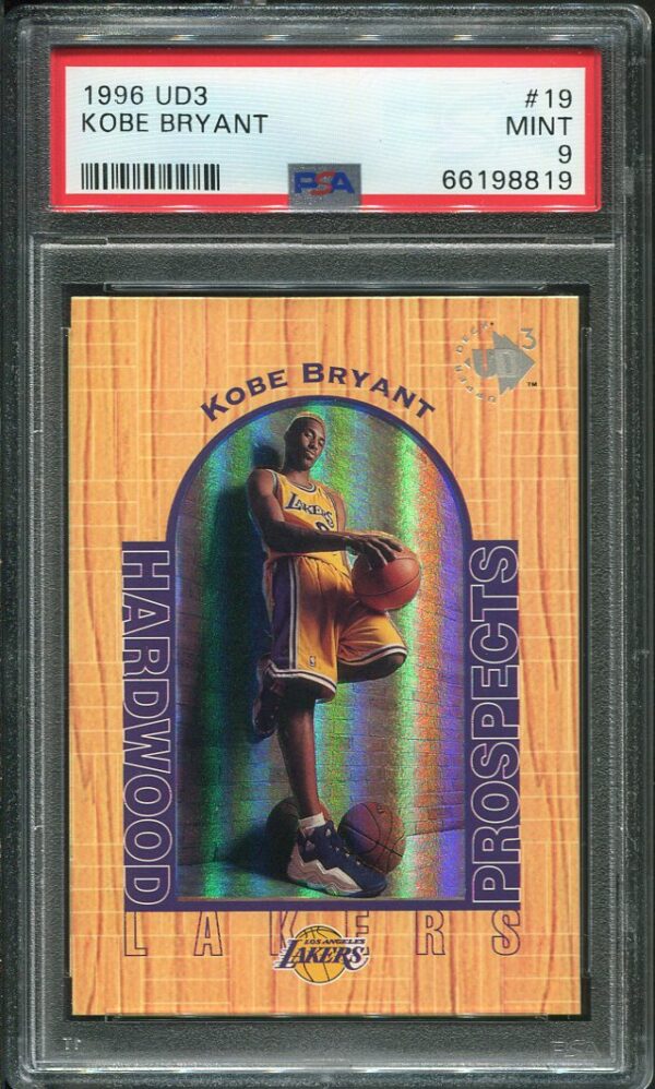 Authentic 1996 Upper Deck 3 #19 Kobe Bryant PSA 9 Rookie Basketball Card