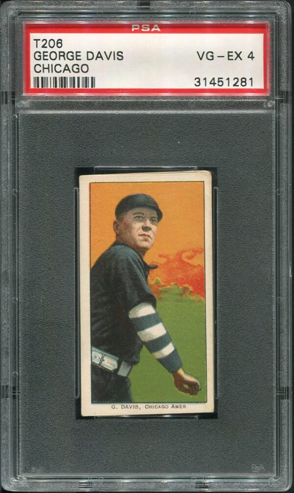 1909-11 T206 George Davis (Chicago) PSA 4