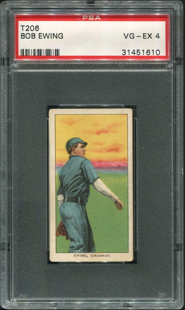 1909-11 T206 Piedmont Bob Ewing PSA 4 Baseball Card