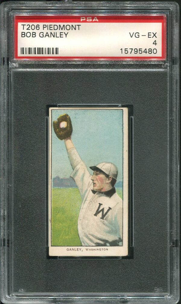 1909-11 T206 Piedmont Bob Ganley PSA 4 Baseball Card