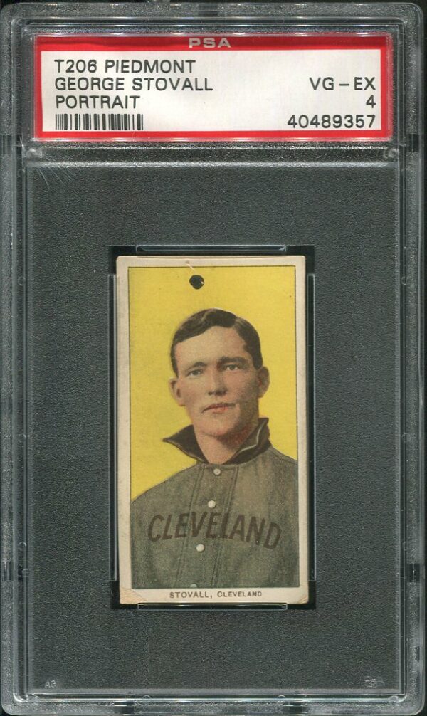 1909-11 T206 Piedmont George Stovall (Portrait) PSA 4 Baseball Card