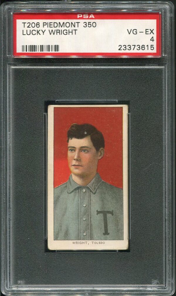 1909-11 T206 Piedmont 350 Lucky Wright PSA 4 Baseball Card