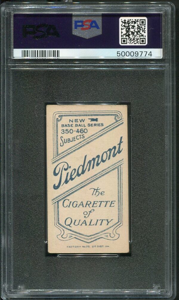 1909-11 T206 Piedmont 350-460/25 Zack Wheat PSA 5 Rookie Baseball Card