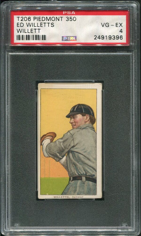 1909-11 T206 Piedmont 350 Ed Willetts (Willett) PSA 4 Baseball Card