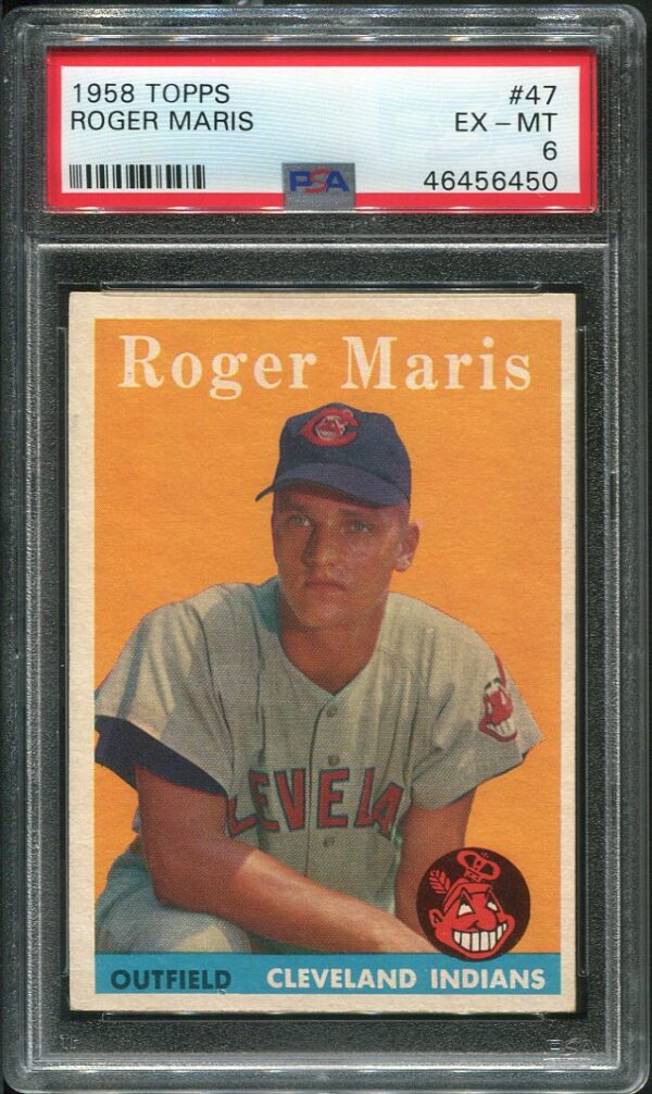 1958 Topps #47 Roger Maris PSA 6 Rookie Baseball Card