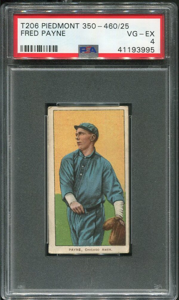 1909-11 T206 Piedmont 350-460/25 Fred Payne PSA 4 Baseball Card