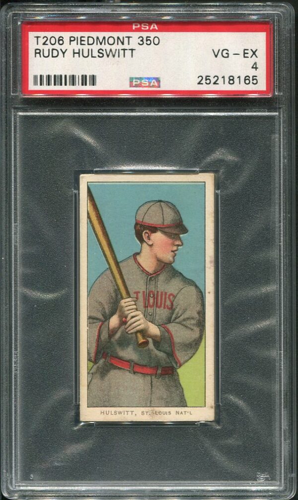 1909-11 T206 Piedmont 350 Rudy Hulswitt PSA 4 Baseball Card