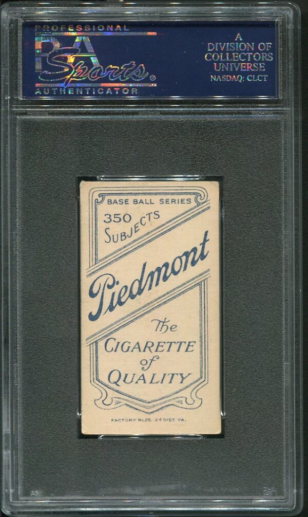 1909-11 T206 Piedmont 350 Hughie Jennings (One Hand Showing) PSA 4 Baseball Card