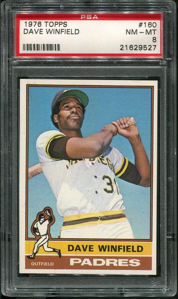 Authentic 1976 Topps #160 Dave Winfield PSA 8 Baseball Card